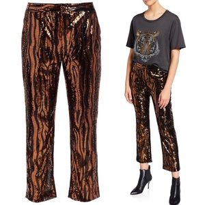 Le Superbe Sequin Cropped Tiger Trousers Pants 4
